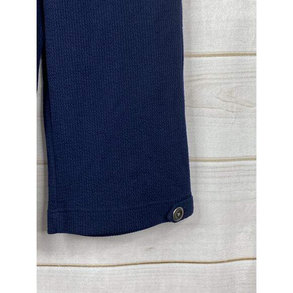 Coldwater Creek Pants Womens S Petite PS Blue Textured Heavy Pull On Crop NWT - Picture 2 of 11